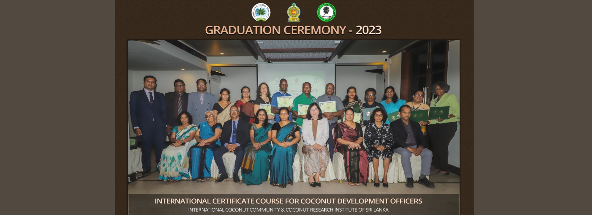 Graduation Ceremony of  the 3rd International Certificate Course at  Coconut Research Institute, Sri Lanka