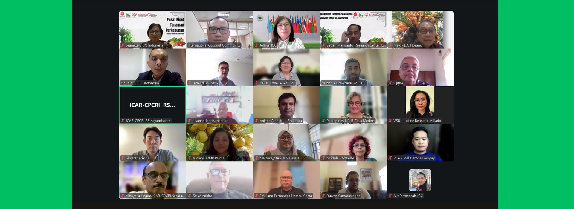 ICC–COGENT ITAG Coordination Meeting Strengthens Global Scientific Collaboration for Coconut Genetic Resources