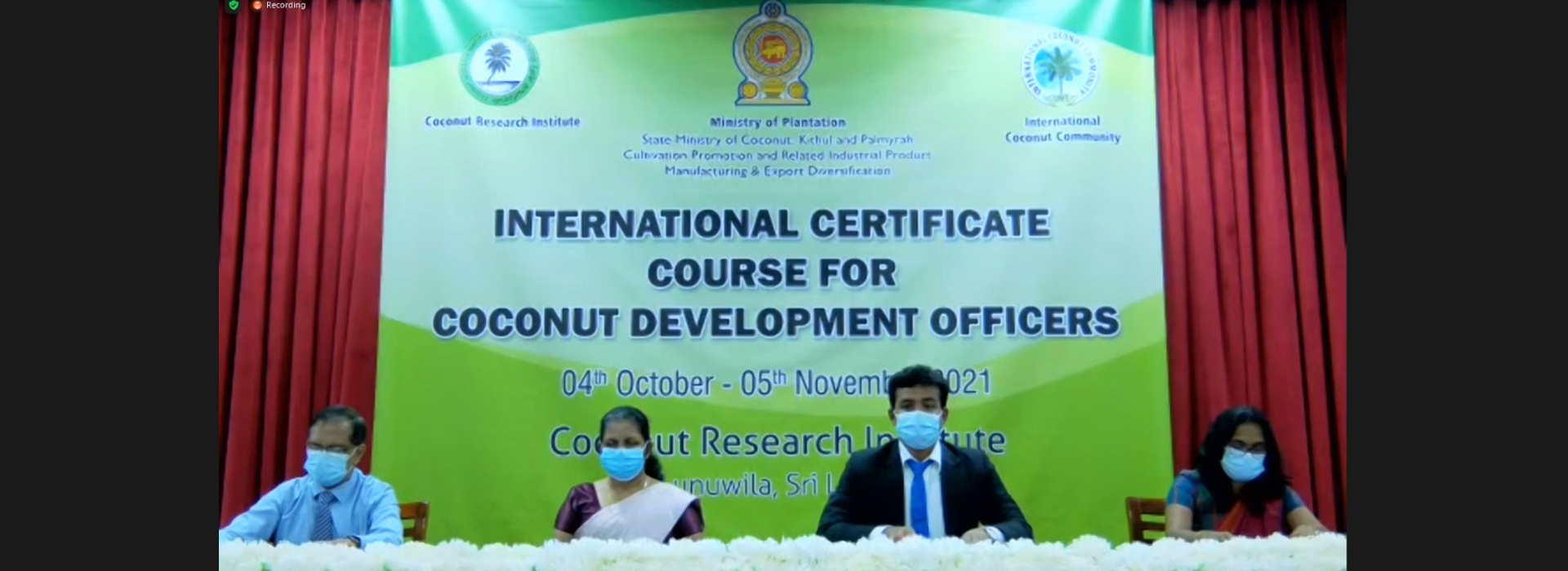 International Certificate Course for Coconut Development Officers Kick Started