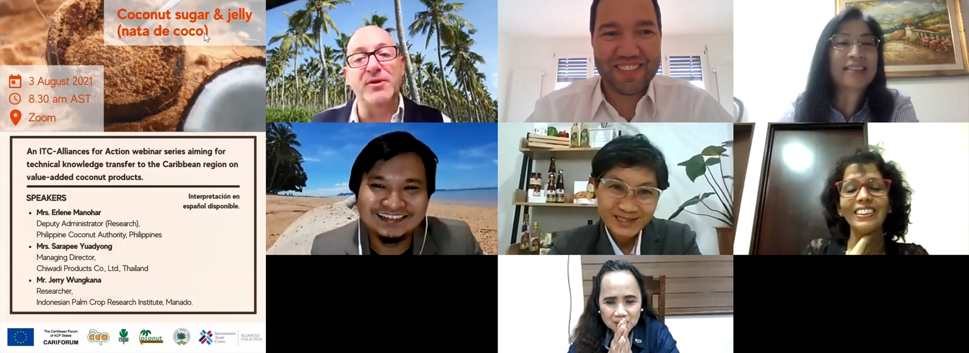Online Training and Technical Panel Discussion on Coconut Sugar & Nata de Coco